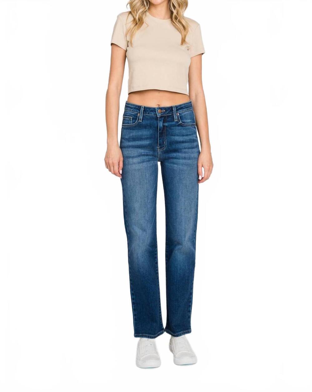 NEW LETTER TO JULIET siena straight leg essential jeans in dark